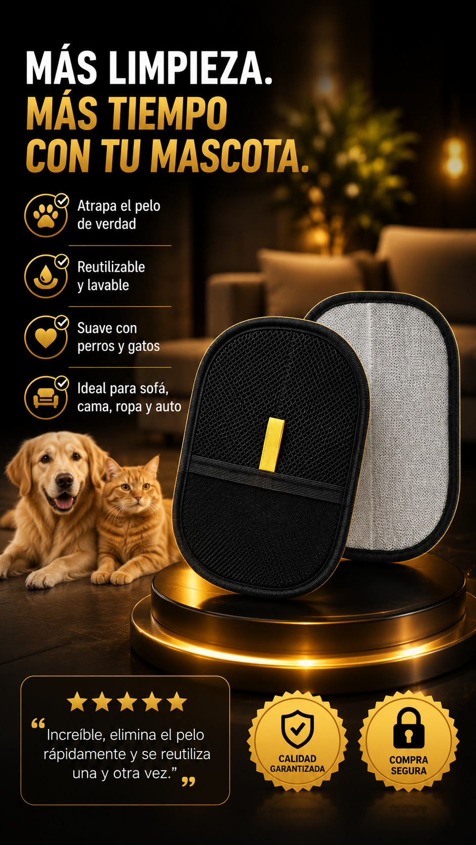 PeluStop – Guante Quitapelos para Mascotas