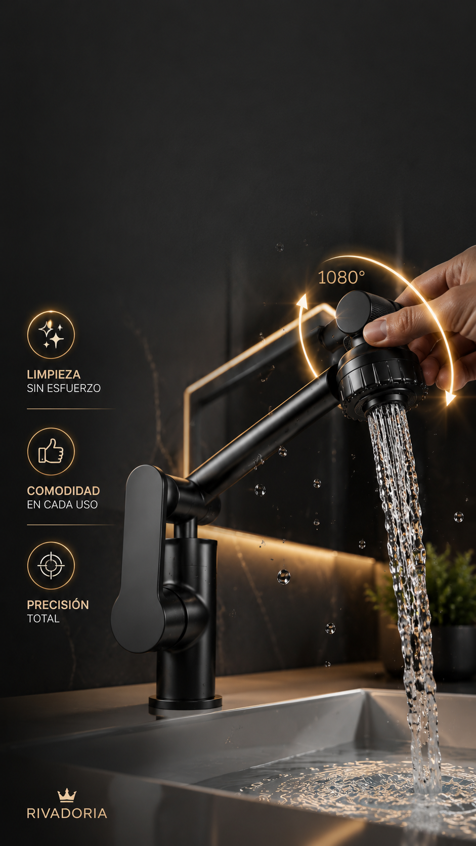 FlexFlow 1080™ - Grifo Rotación 360