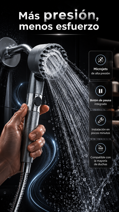 HydroMax Elite - Cabezal de ducha masajeador PRO