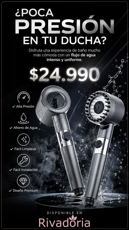 HydroMax Elite - Cabezal de ducha masajeador PRO