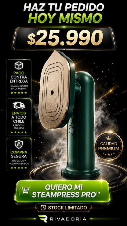 SteamPress Pro™- Plancha Portátil Premium con Vapor