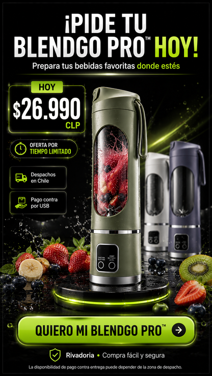 BlendGo Pro™ – Licuadora Portátil Recargable
