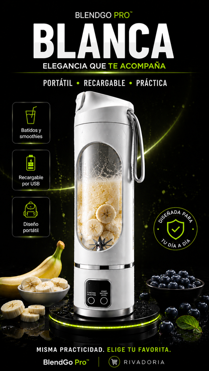 BlendGo Pro™ – Licuadora Portátil Recargable